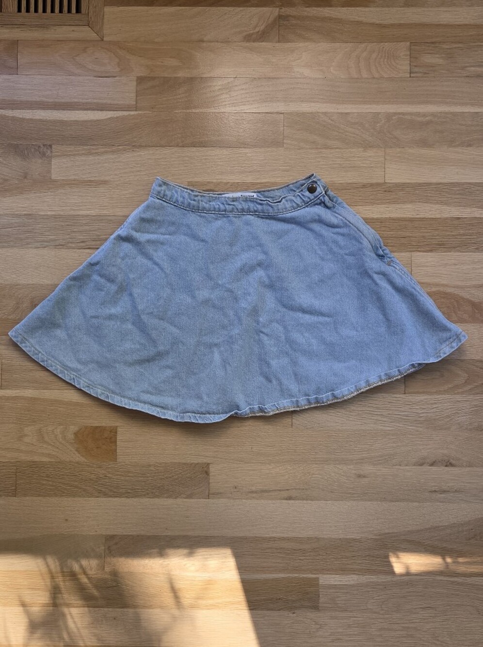 American Apparel Made in USA Light Wash Denim Circle Skater Skirt - Size XS